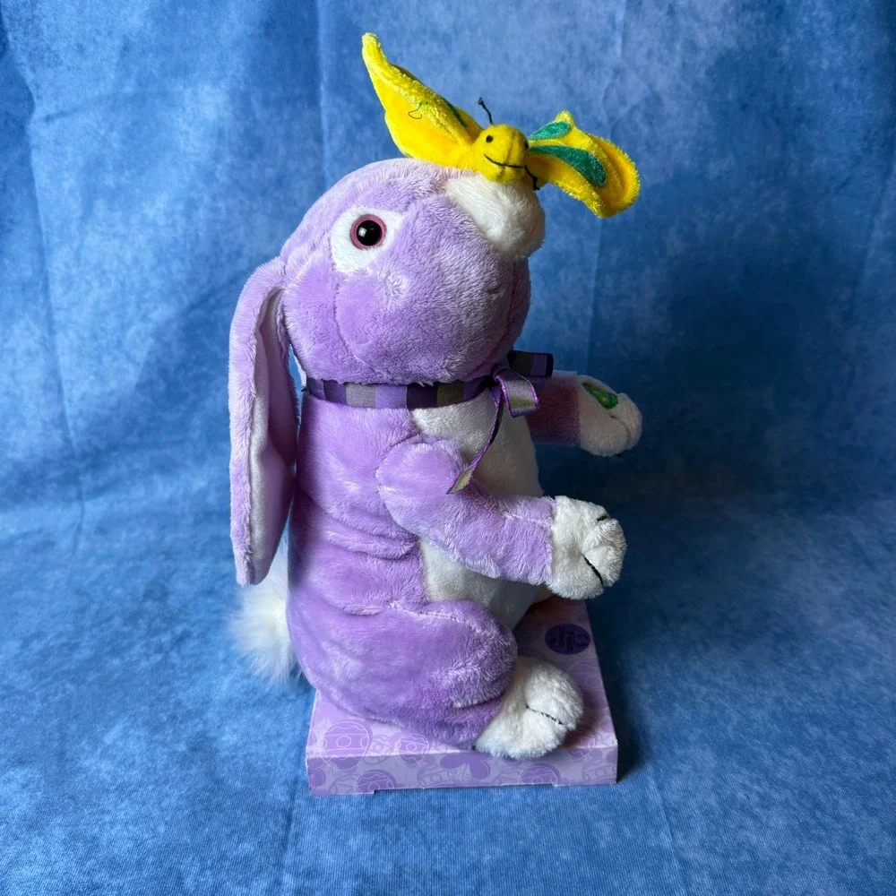 Vintage Easter Electronic Bunny Plush Sings Sugar Sugar Tested Works w/ Box